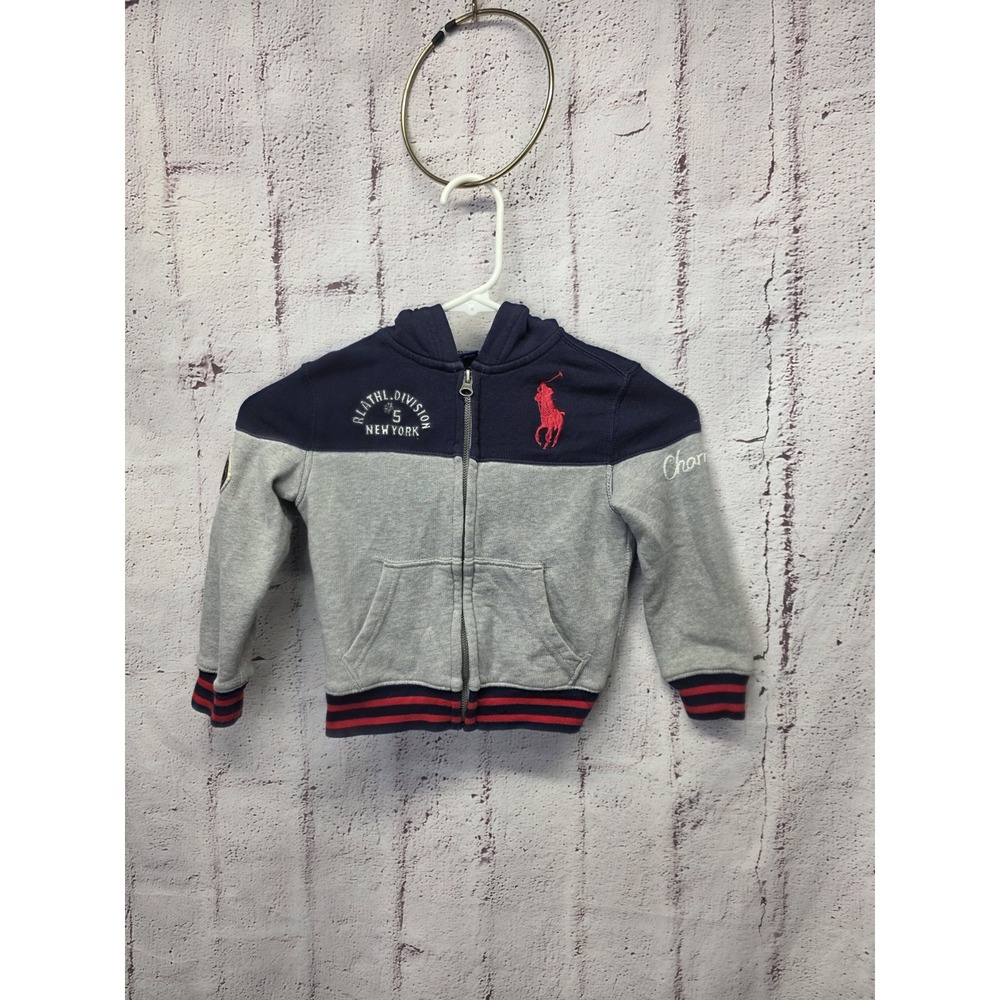 Polo Ralph Lauren Big Pony Athletic Division #5 Champs Boys Hoodie Jacket Boy 3T
